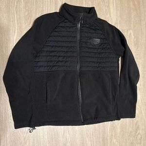 New Balance Jacket Men’s Large Black Full Zip Fleece/Quilted Hiking Black